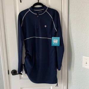 Coolibar island ruche swim shirt Size M NWT